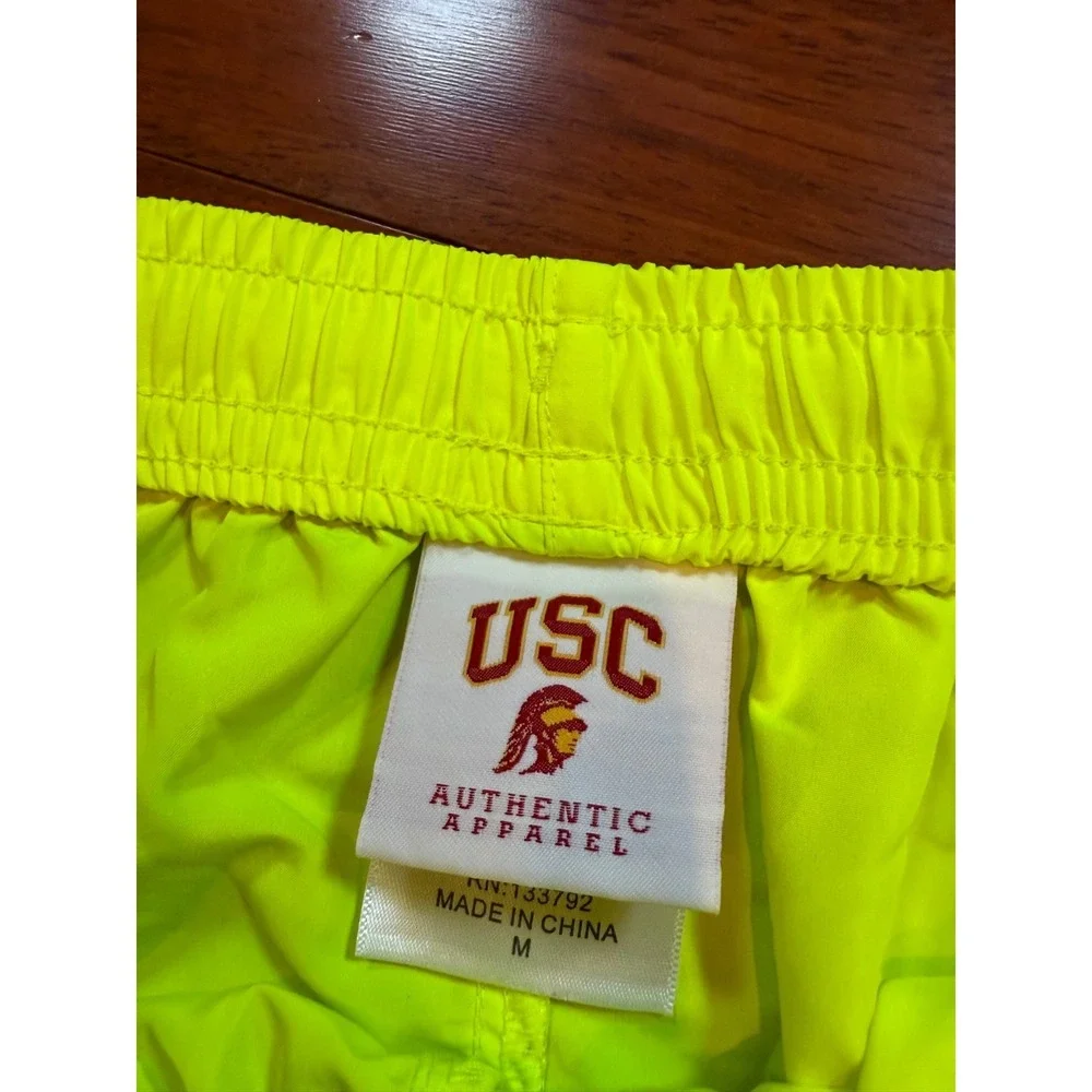 USC Trojans Neon Workout Shorts Running | Yellow Pink | Size Medium *Runs Small